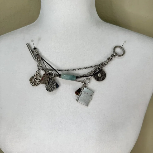 KENNETH COLE New York Silver Tone Toggle Charm Bracelet - Picture 3 of 11